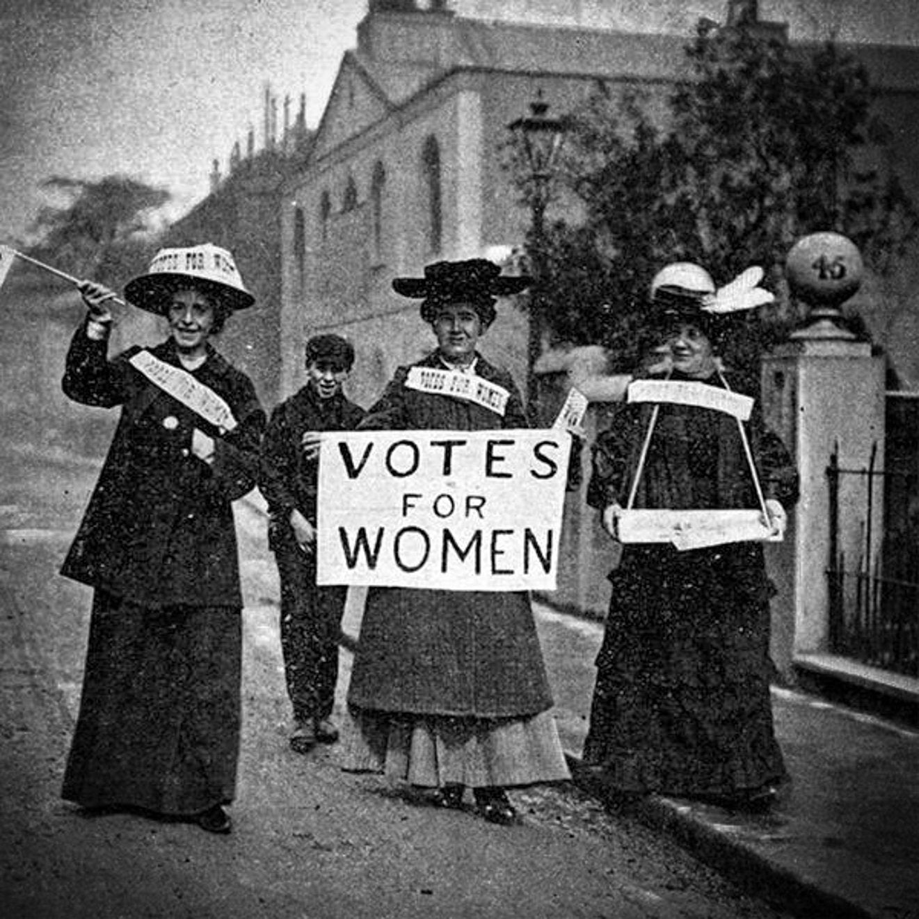 Suffragette Black and White Demonstration