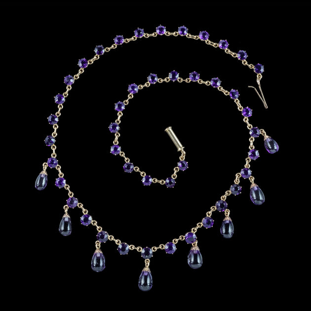 Victorian Amethyst Fringe Necklace – Laurelle Antique Jewellery