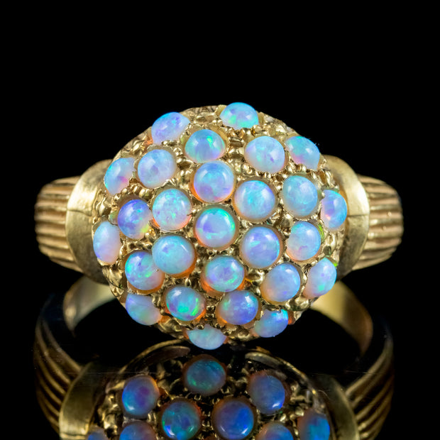 Victorian Style Opal Bombe Cluster Ring