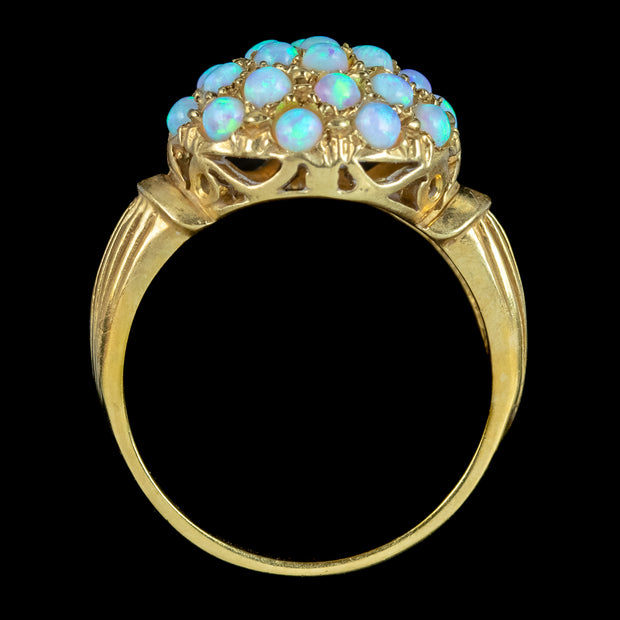Victorian Style Opal Bombe Cluster Ring