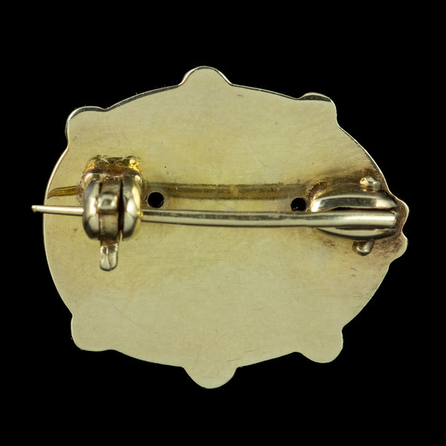 Vintage Ladybird Enamel Brooch 14ct Gold Laurelle Antique Jewellery