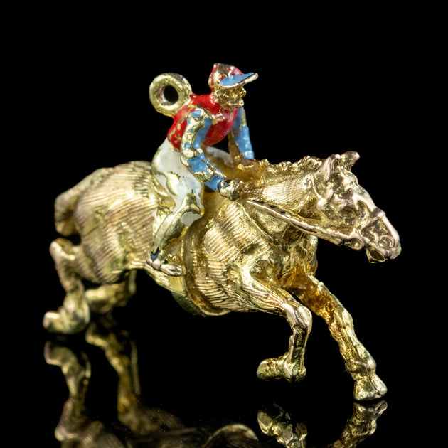 Jockey Silk Enamel Charm Necklace main image 1