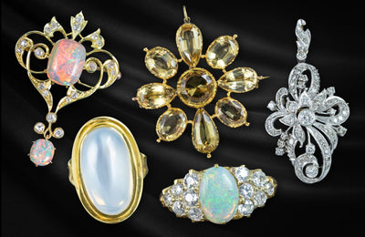 The Allure of Opal, Moonstone, Diamond & Topaz in Antique Jewellery
