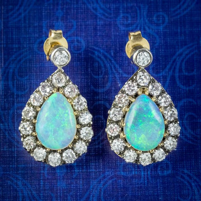 Antique Opal Earrings – Kaleidoscopic Flame Accessories