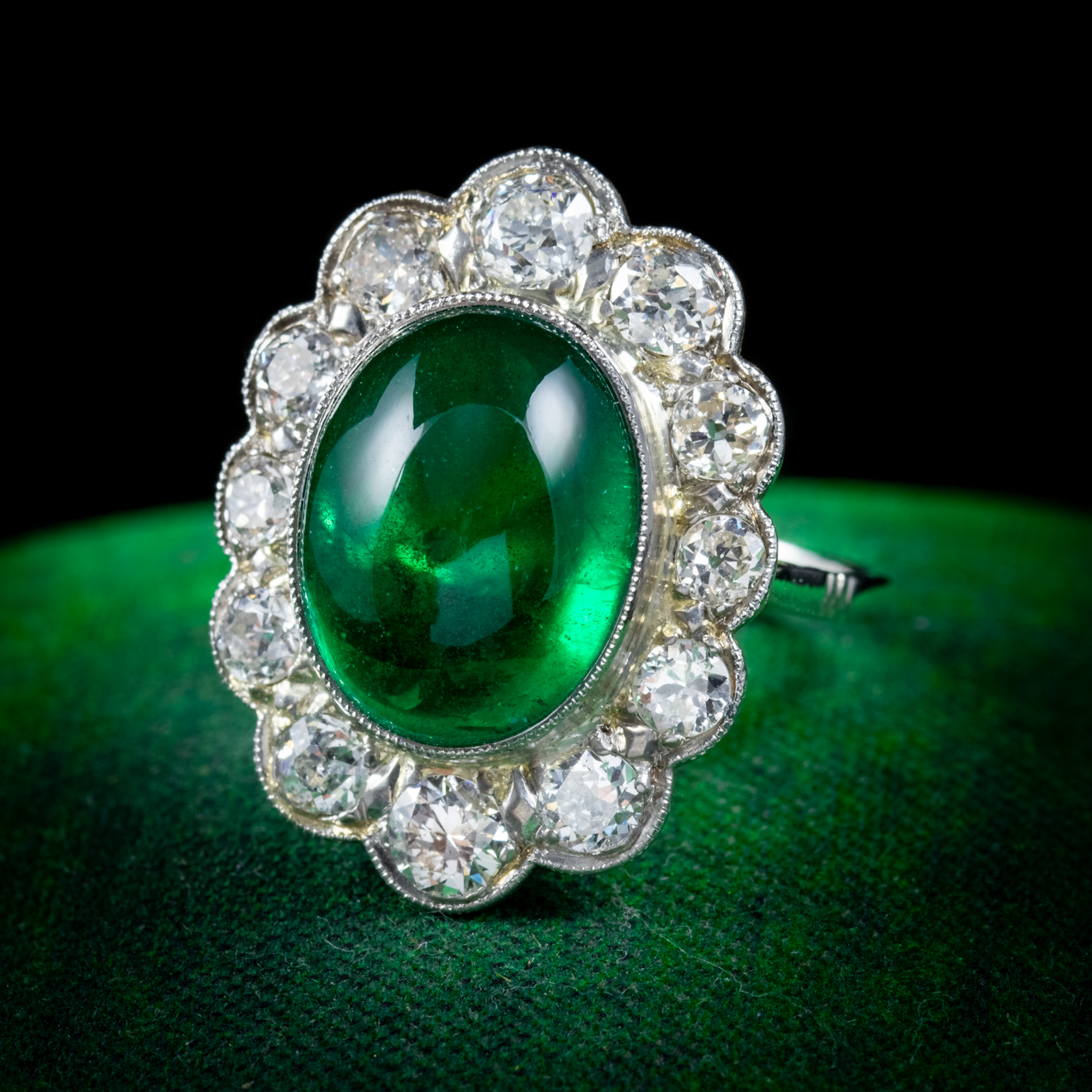 Antique Emerald and Diamond Ring - Iskenderian® - 165