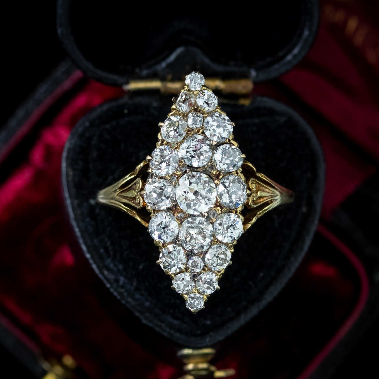 Victorian Navette Diamond Rings