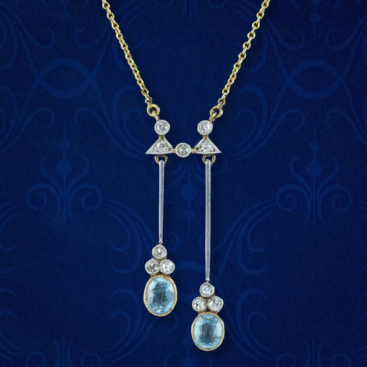 Antique Aquamarine Necklaces