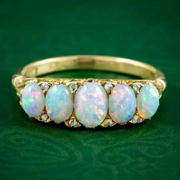 Victorian Five Stone Rings | Laurelle Antique Jewellery