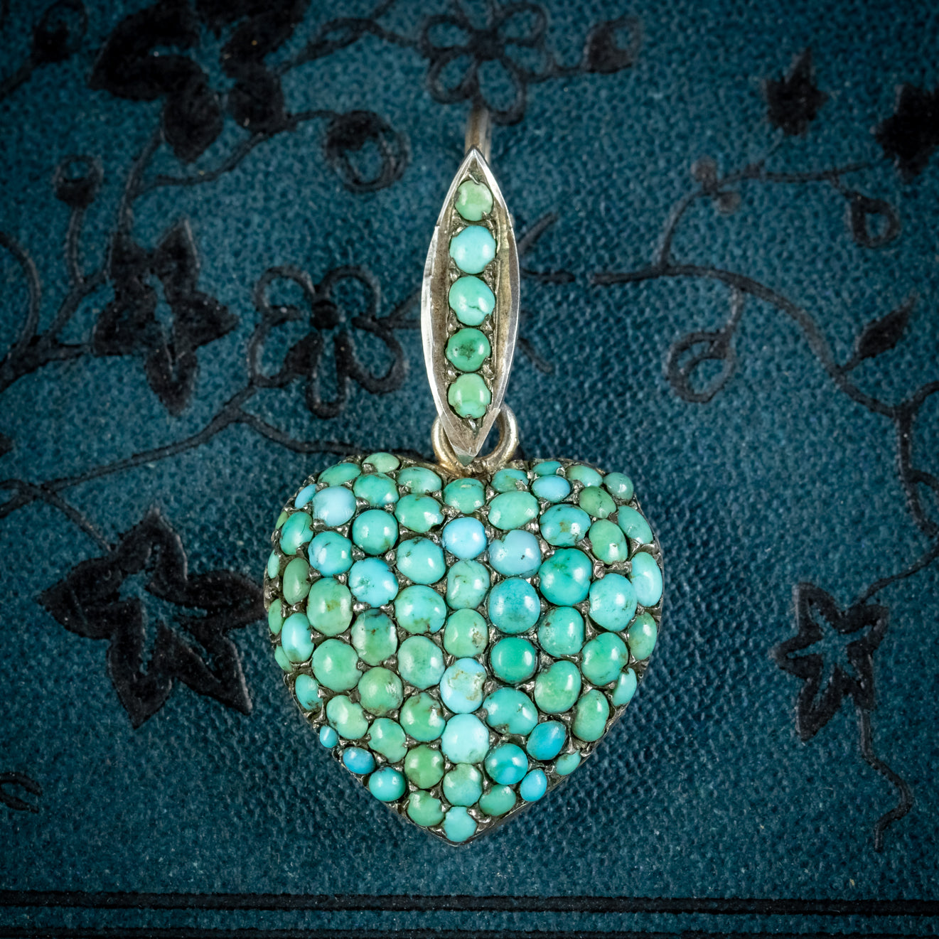 Antique Turquoise Heart Pendant