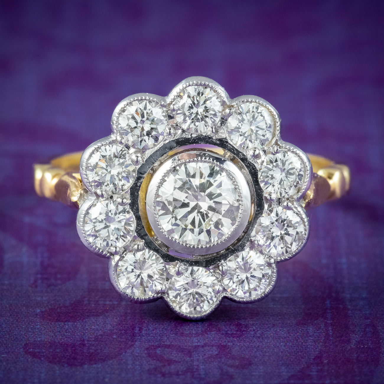 Antique Diamond Cluster Ring