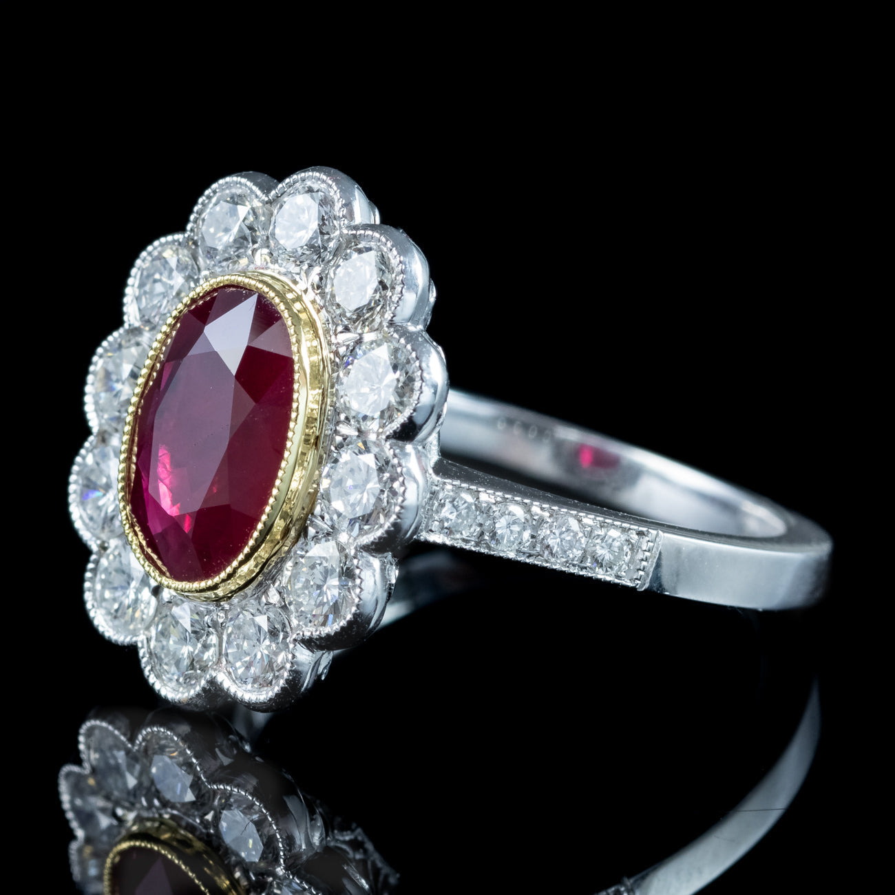 Edwardian Ruby Cluster Rings Collection
