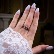 Victorian Style Garnet CZ Ring
