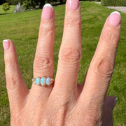 Victorian Style Opal Trilogy Ring 1.2ct Total