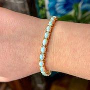 Vintage Style Opal Tennis Bracelet 9ct Gold