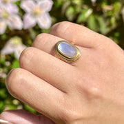 Vintage Moonstone Cocktail Ring 3ct Moonstone