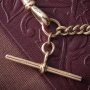 Antique Edwardian Albert Bracelet 9ct Gold Curb Chain 