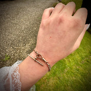 Antique Edwardian Albert Bracelet 9ct Gold Curb Chain