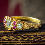 Antique Georgian Chrysoberyl Ruby Ring 