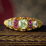 Antique Georgian Chrysoberyl Ruby Ring 