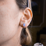 Edwardian Style Opal Stud Earrings 9ct Gold