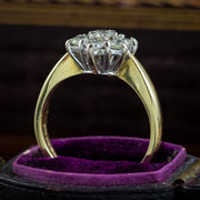 Vintage Diamond Cluster Ring 0.75ct Total Dated 2000