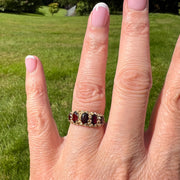 Victorian Style Garnet Ring 2ct Total
