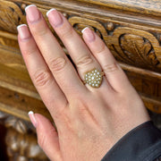 Antique Victorian Pearl Heart Cluster Ring