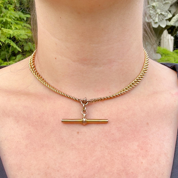 Antique Edwardian Albert Chain 9ct Gold