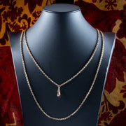 Antique Victorian Guard Chain 9ct Gold 62 Inch