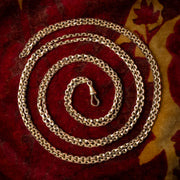 Antique Victorian Guard Chain 9ct Gold 62 Inch