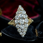 Antique Victorian Diamond Navette Cluster Ring 2.75ct Total