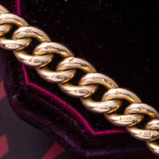 Antique Victorian Albert Bracelet 9ct Gold Curb Chain