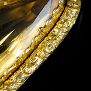 Antique Georgian Citrine Drop Earrings 18ct Gold 8.6ct Citrines
