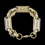 Victorian Style Albert Chain Bracelet Silver 18ct Gold Gilt