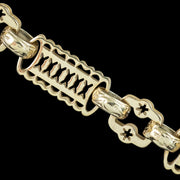 Victorian Style Albert Chain Bracelet Silver 18ct Gold Gilt
