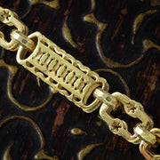 Victorian Style Albert Chain Bracelet Silver 18ct Gold Gilt