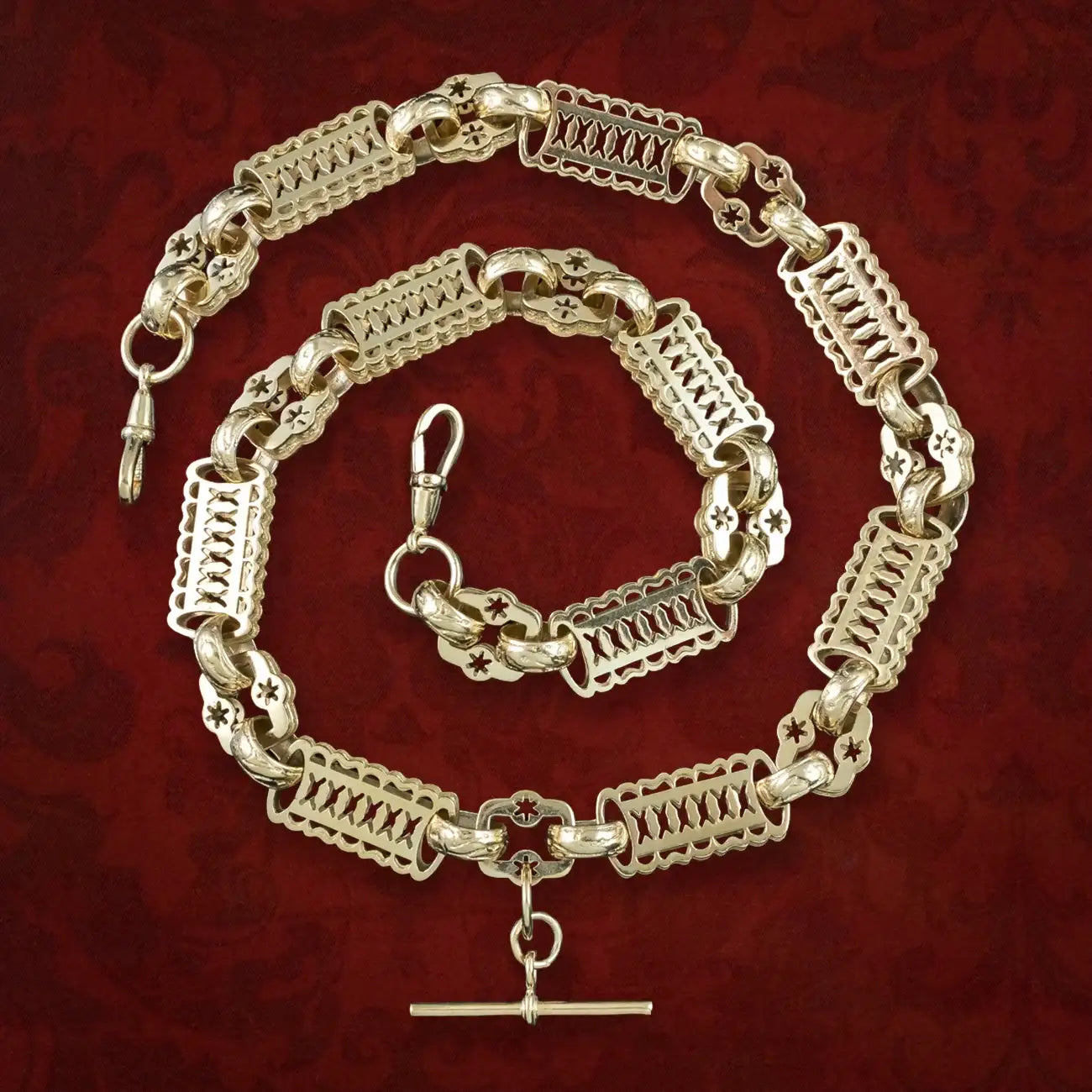 Gold Gilt Albert Chain – Laurelle Antique Jewellery