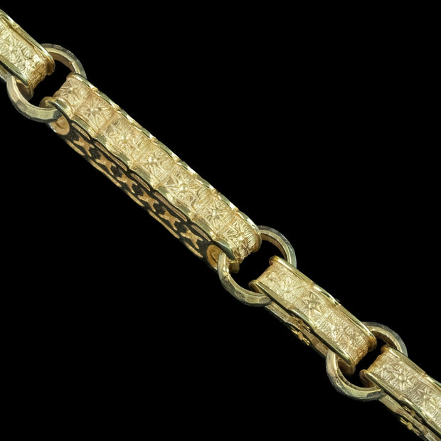 Victorian Style Albert Chain Necklace Silver 18ct Gold Gilt 24 Inch