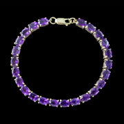 Amethyst Tennis Bracelet 9ct Gold