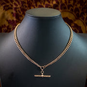 Antique Art Deco Albert Chain Necklace 9ct Gold Dated 1922