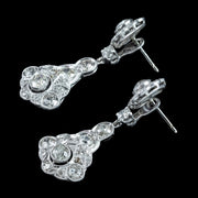 Antique Art Deco Diamond Earrings Night And Day 2.9ct Total
