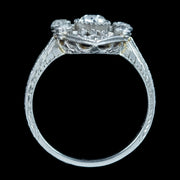 Antique Art Deco Diamond Navette Ring 0.65ct Total