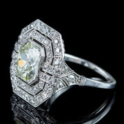 Antique Art Deco Fancy Diamond Cluster Ring 4ct Total 