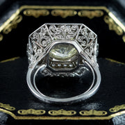 Antique Art Deco Fancy Diamond Cluster Ring 4ct Total 