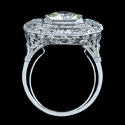 Antique Art Deco Fancy Diamond Cluster Ring 4ct Total 