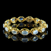 Antique Art Deco Moonstone Bracelet 18ct Gold Cased
