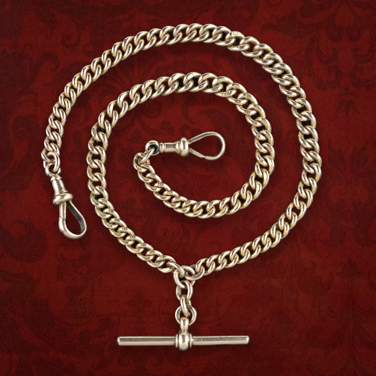 Edwardian Albert Chain 9ct Gold | – Laurelle Antique Jewellery