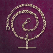 Antique Edwardian Albert Chain 9ct Gold 