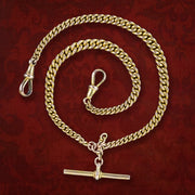 Antique Edwardian Albert Chain 9ct Gold