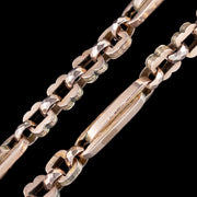Antique Edwardian Albert Chain 9ct Gold With T Bar